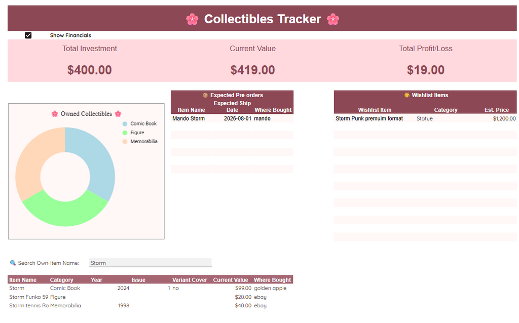 Collection Tracker