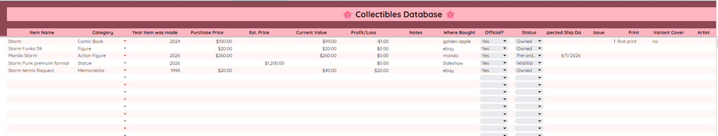 Collection Tracker