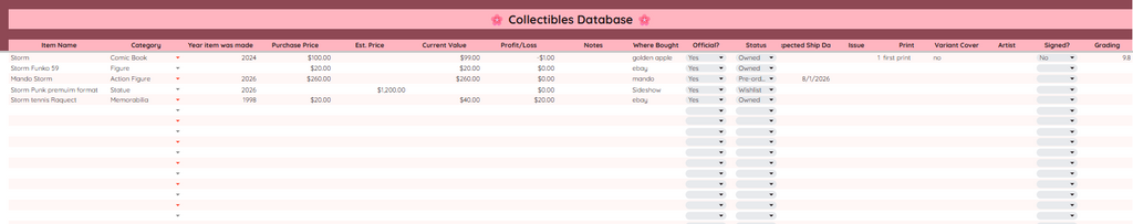 Collection Tracker